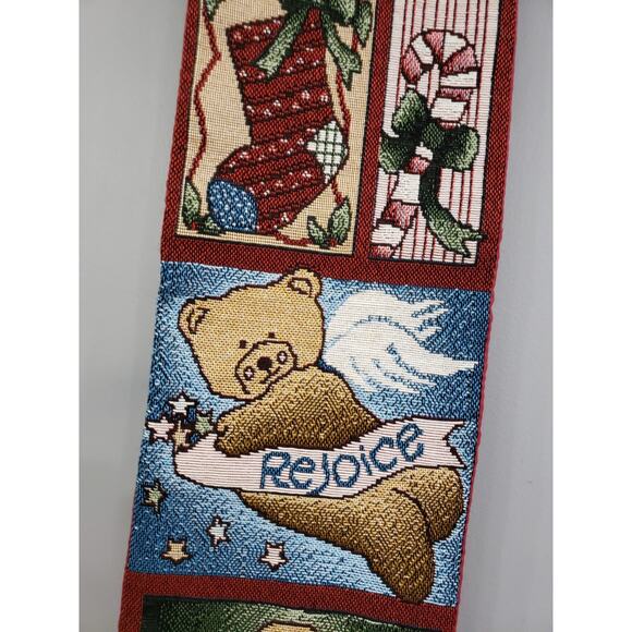 GORGEOUS tapestry wall hanging snowman christmas peace angel gingerbread decor - Picture 4 of 9